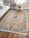 Persian Elegance Collection Area Rug -  Qom Rectangle Beige  lifestyle 10