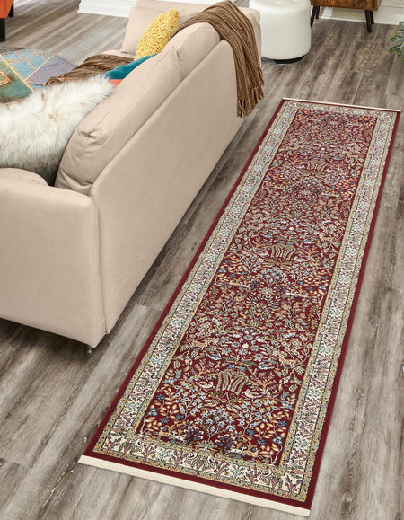 Persian Elegance Collection Area Rug -  Kerman (Burgundy)