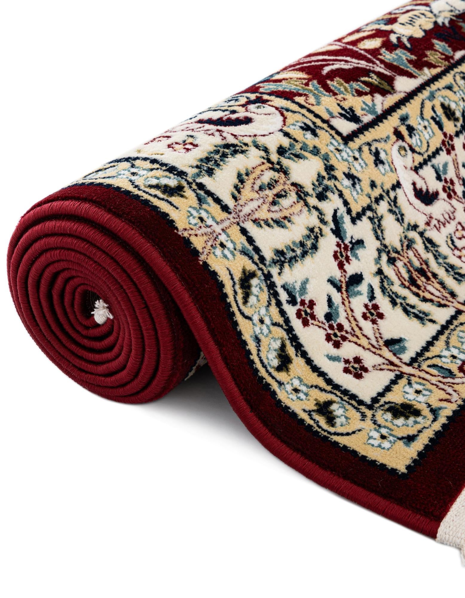 Persian Elegance Collection Area Rug -  Kerman (Burgundy)