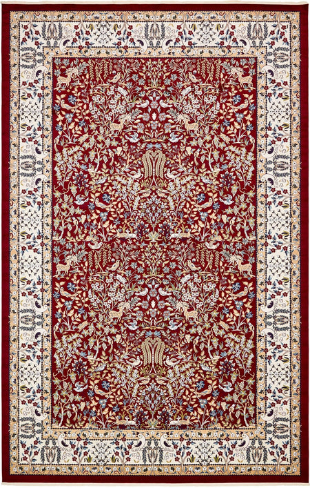 Persian Elegance Collection Area Rug -  Kerman (Burgundy)