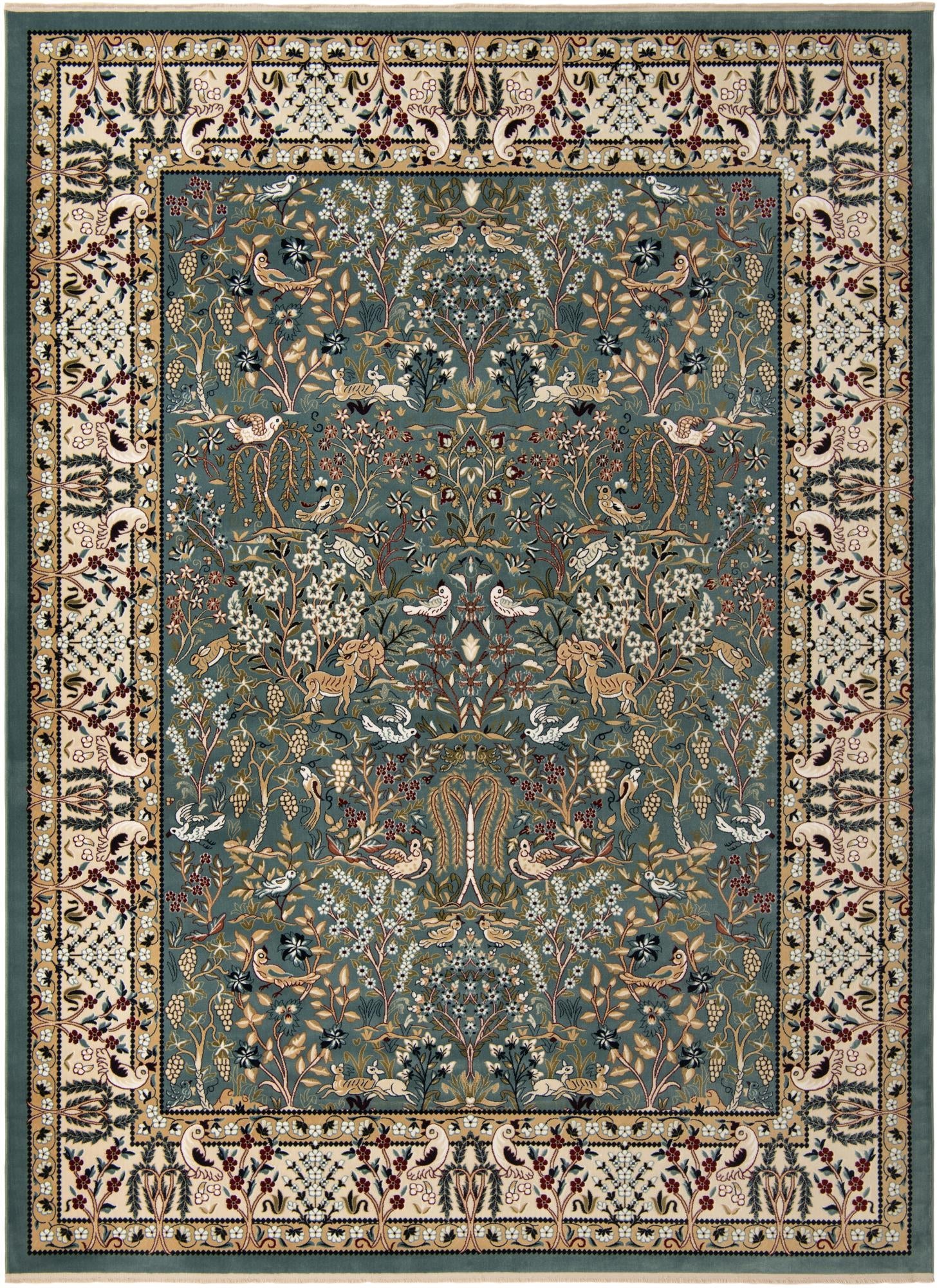 Persian Elegance Collection Area Rug -  Kerman (Blue)