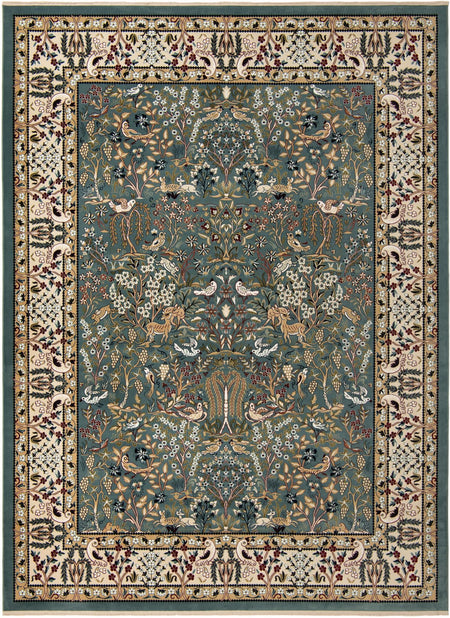 Persian Elegance Collection Area Rug -  Kerman (Blue)