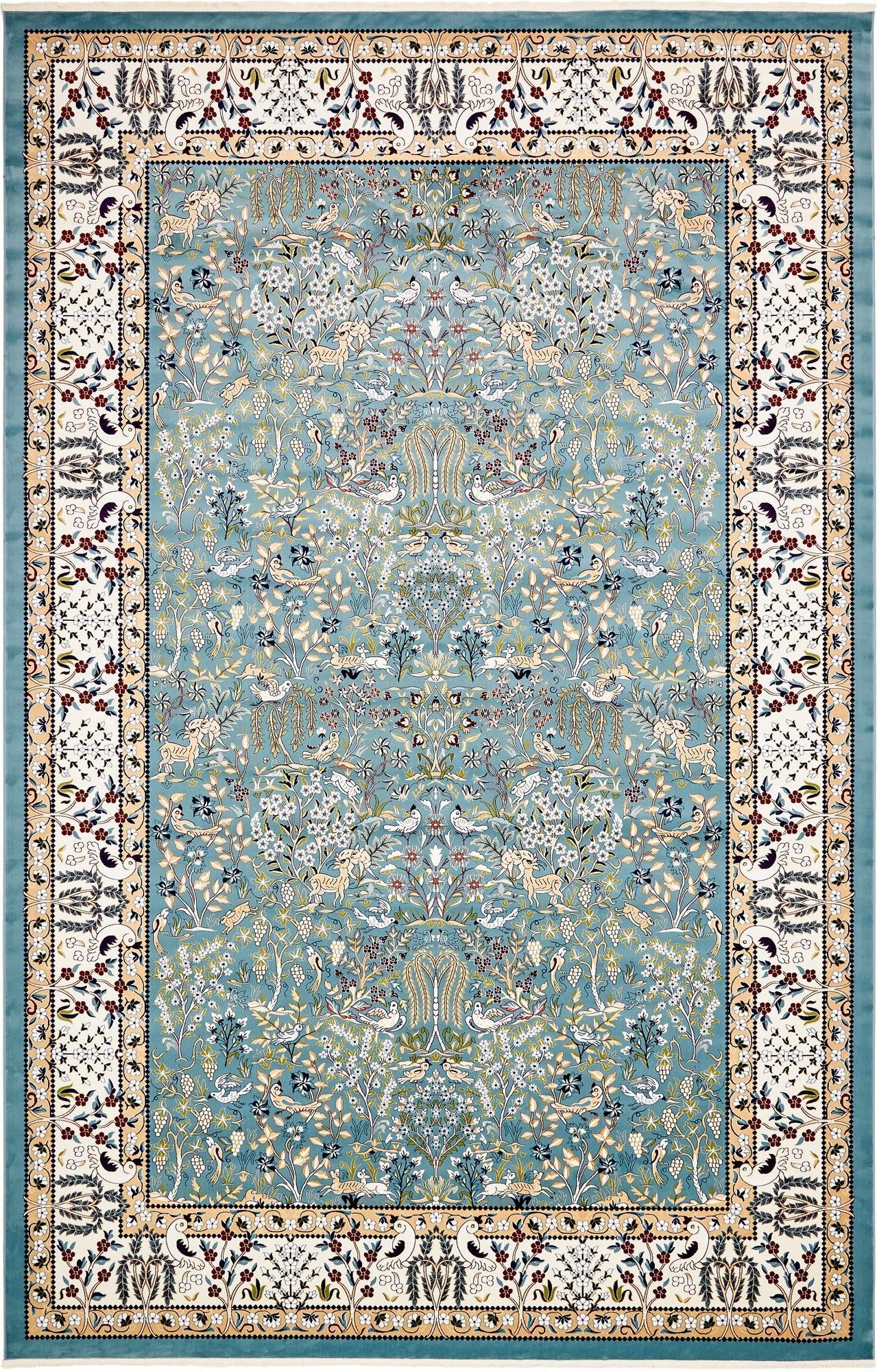 Persian Elegance Collection Area Rug -  Kerman (Blue)