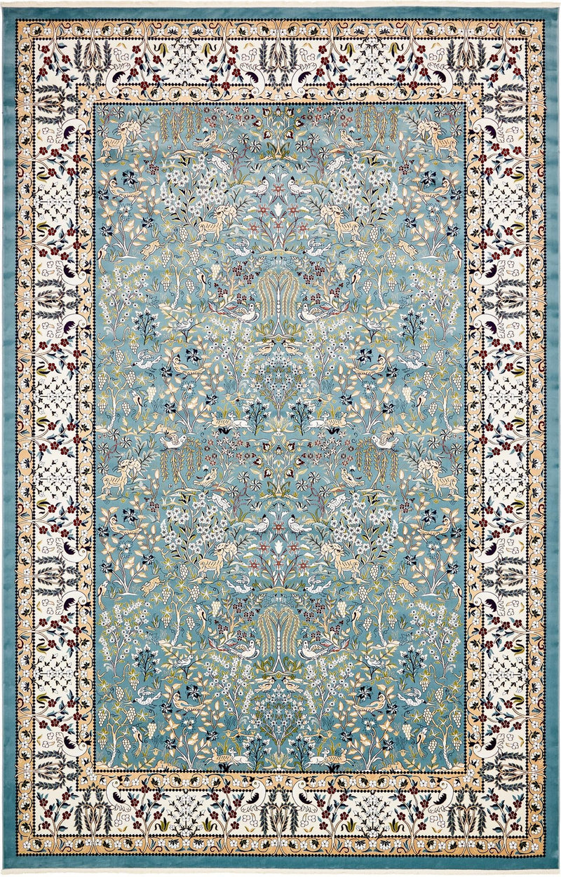 Persian Elegance Collection Area Rug -  Kerman (Blue) Rectangle Blue  lifestyle 2