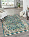 Persian Elegance Collection Area Rug -  Kerman (Blue) Rectangle Blue  lifestyle 2