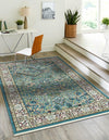 Persian Elegance Collection Area Rug -  Kerman (Blue) Rectangle Blue  lifestyle 8