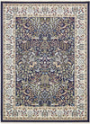 Persian Elegance Collection Area Rug -  Kerman (Navy Blue) Rectangle Navy Blue Main