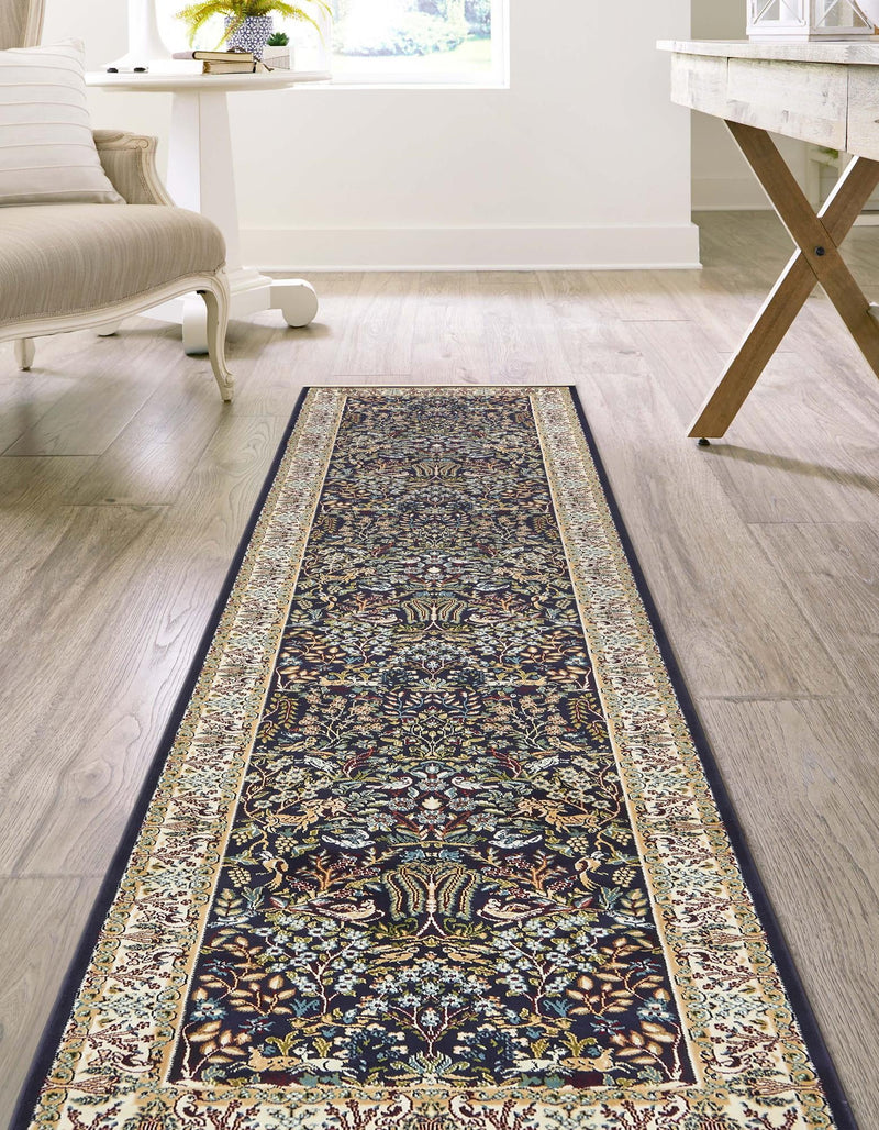 Persian Elegance Collection Area Rug -  Kerman (Navy Blue) Runner Navy Blue  lifestyle 8