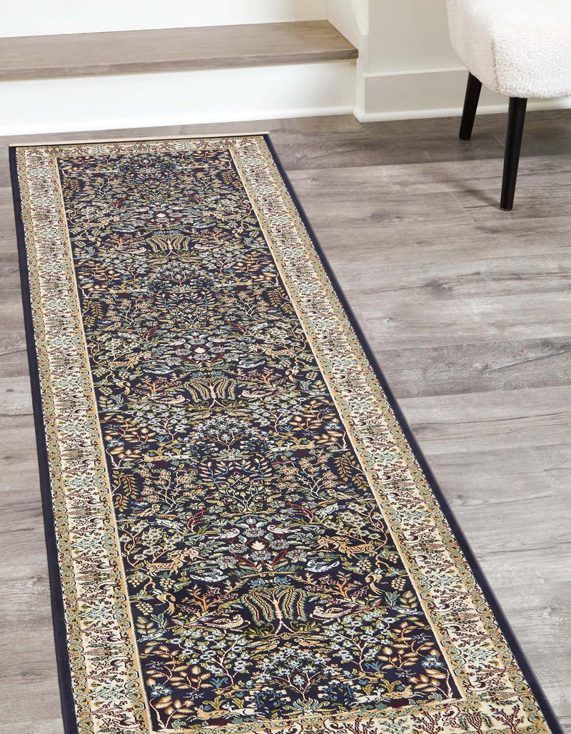 Persian Elegance Collection Area Rug -  Kerman (Navy Blue) Runner Navy Blue  lifestyle 9