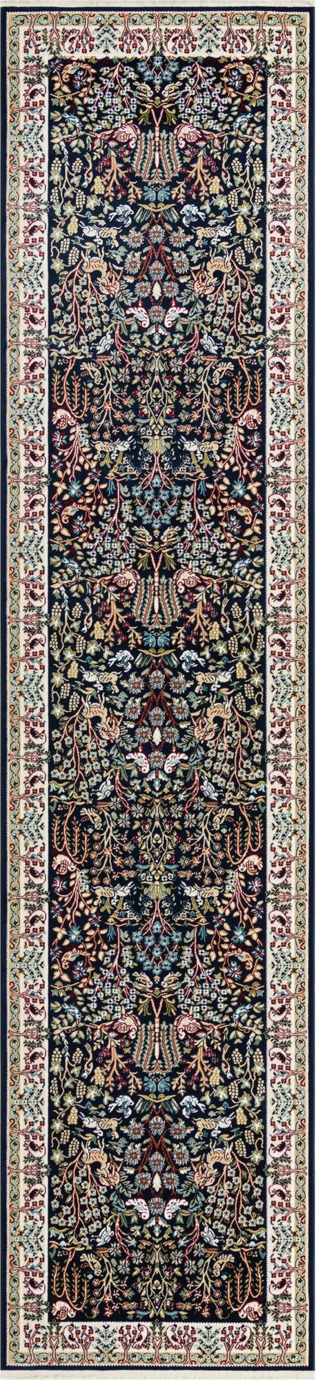 Persian Elegance Collection Area Rug -  Kerman (Navy Blue) Runner Navy Blue  lifestyle 3