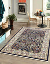 Persian Elegance Collection Area Rug -  Kerman (Navy Blue) Rectangle Navy Blue  lifestyle 2