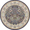 Persian Elegance Collection Area Rug -  Kerman (Navy Blue) Round Navy Blue  lifestyle 2