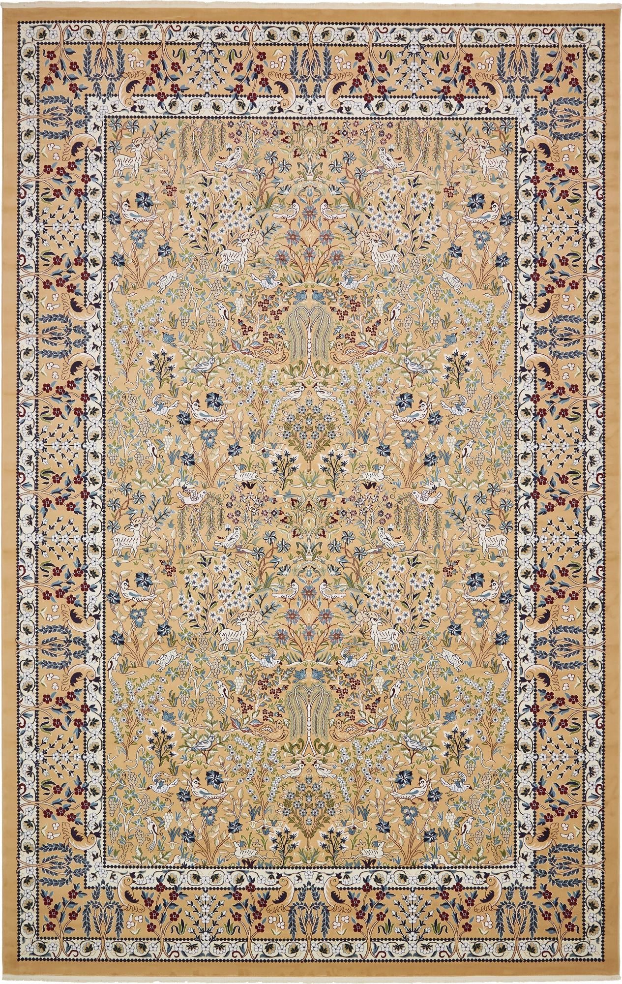 Persian Elegance Collection Area Rug -  Kerman (Beige)