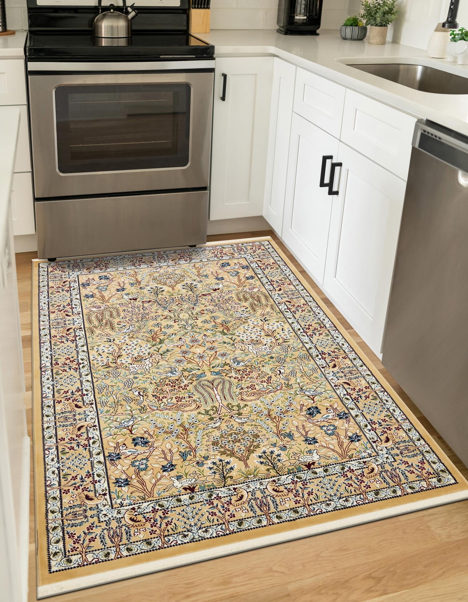 Persian Elegance Collection Area Rug -  Kerman (Beige)