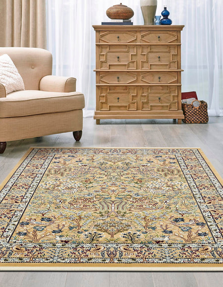 Persian Elegance Collection Area Rug -  Kerman (Beige)