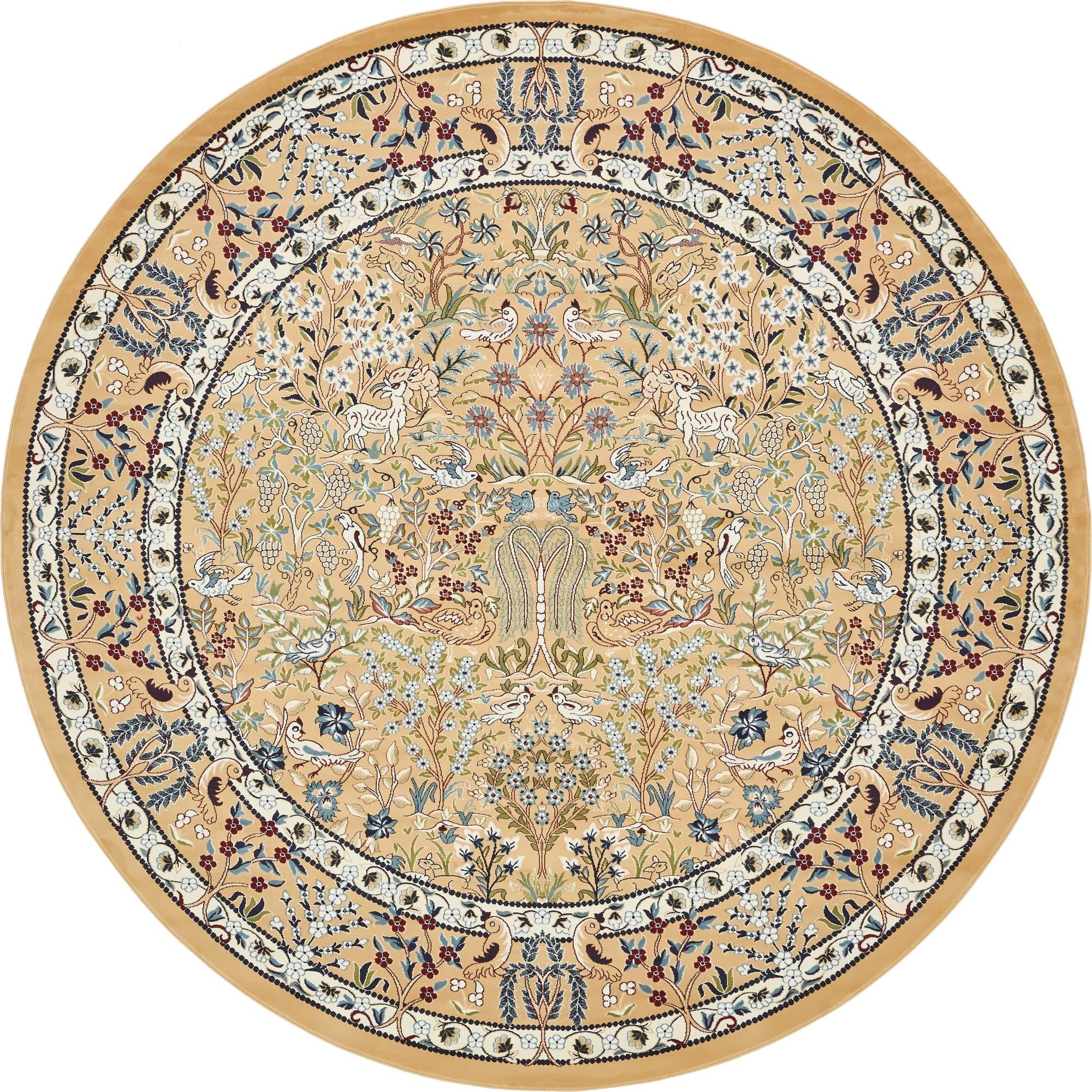 Persian Elegance Collection Area Rug -  Kerman (Beige)