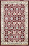 Persian Elegance Collection Area Rug -  Mashhad Rectangle Burgundy  lifestyle 2