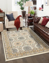 Persian Elegance Collection Area Rug -  Mashhad Rectangle Ivory  lifestyle 7