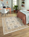 Persian Elegance Collection Area Rug -  Mashhad Rectangle Ivory  lifestyle 25