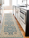 Persian Elegance Collection Area Rug -  Mashhad Runner Blue  lifestyle 46