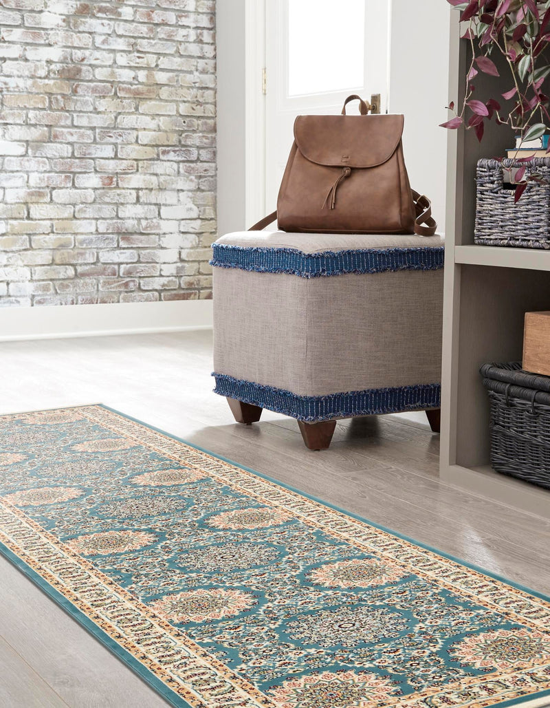 Persian Elegance Collection Area Rug -  Mashhad Runner Blue  lifestyle 63