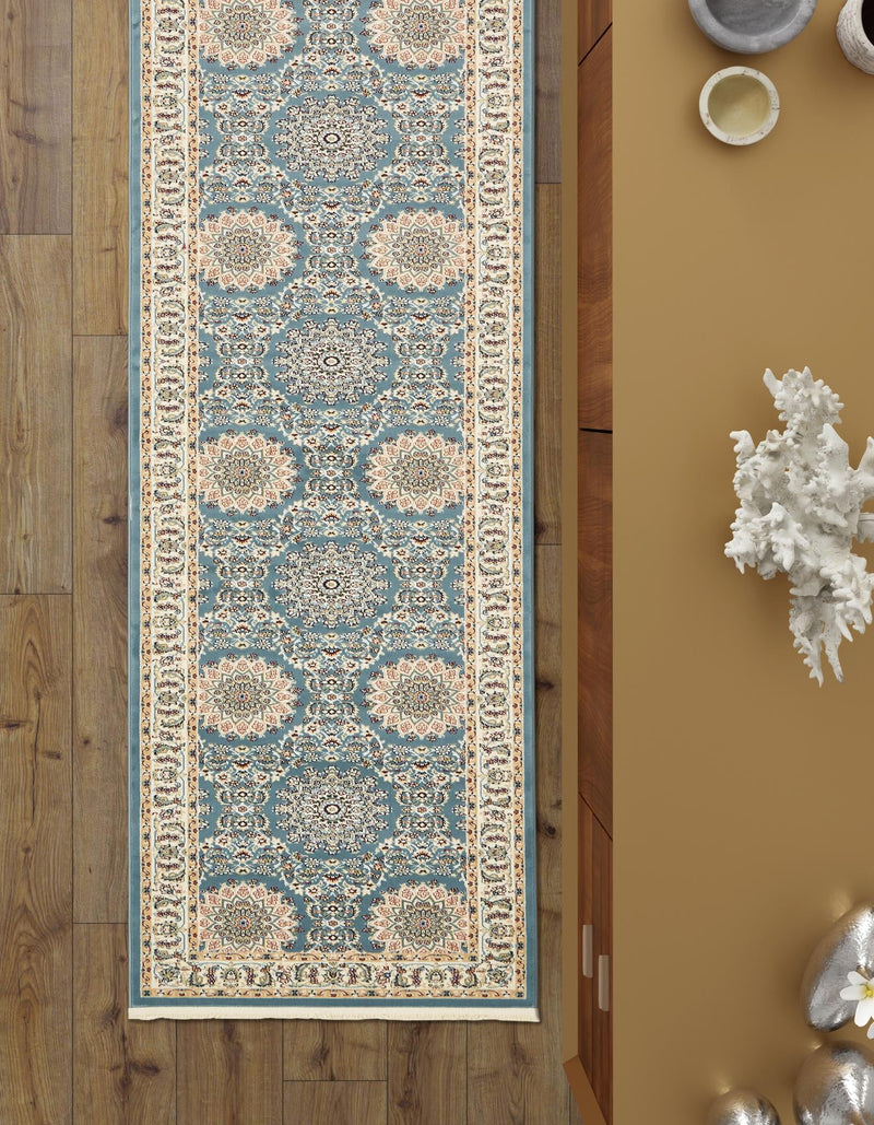 Persian Elegance Collection Area Rug -  Mashhad Runner Blue  lifestyle 87