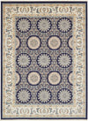 Persian Elegance Collection Area Rug -  Mashhad Rectangle Navy Blue Main