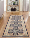 Persian Elegance Collection Area Rug -  Mashhad Runner Navy Blue  lifestyle 25