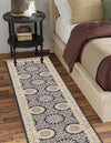 Persian Elegance Collection Area Rug -  Mashhad Runner Navy Blue  lifestyle 28