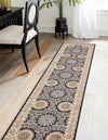 Persian Elegance Collection Area Rug -  Mashhad Runner Navy Blue  lifestyle 32