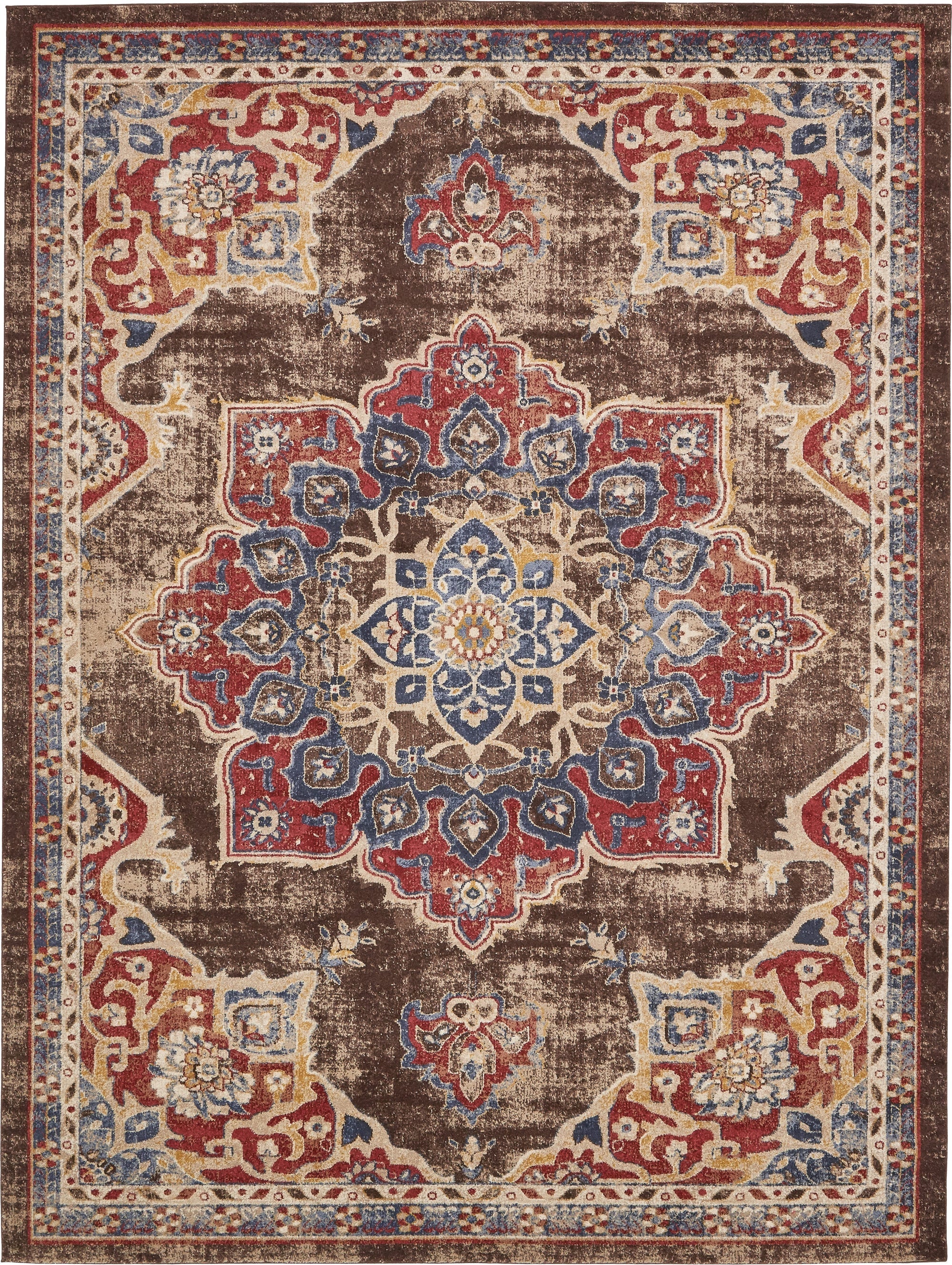 Eden Oasis Collection Area Rug -  Tranquility (Chocolate Brown)