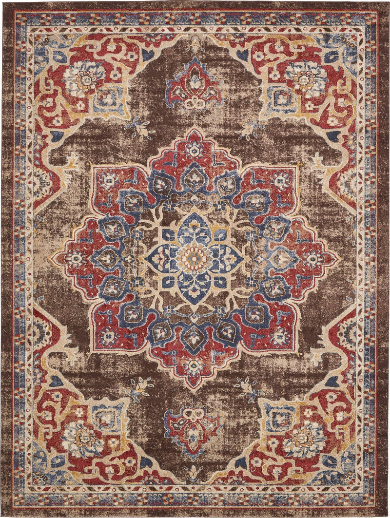 Eden Oasis Collection Area Rug -  Tranquility (Chocolate Brown) Rectangular Chocolate Brown  lifestyle 15