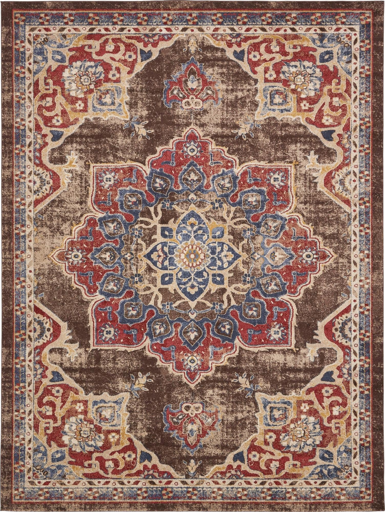 Eden Oasis Collection Area Rug -  Tranquility (Chocolate Brown)