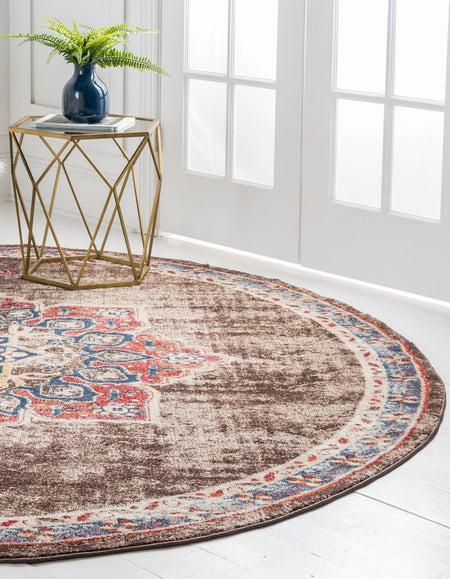 Eden Oasis Collection Area Rug -  Tranquility (Chocolate Brown)