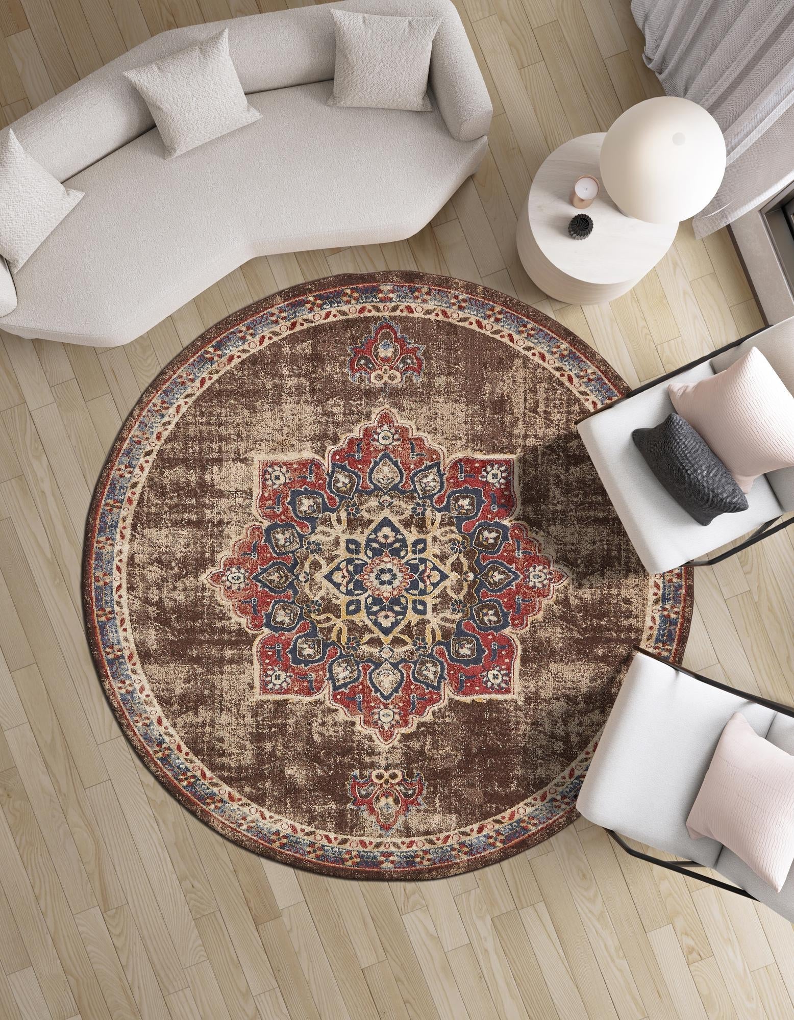 Eden Oasis Collection Area Rug -  Tranquility (Chocolate Brown)