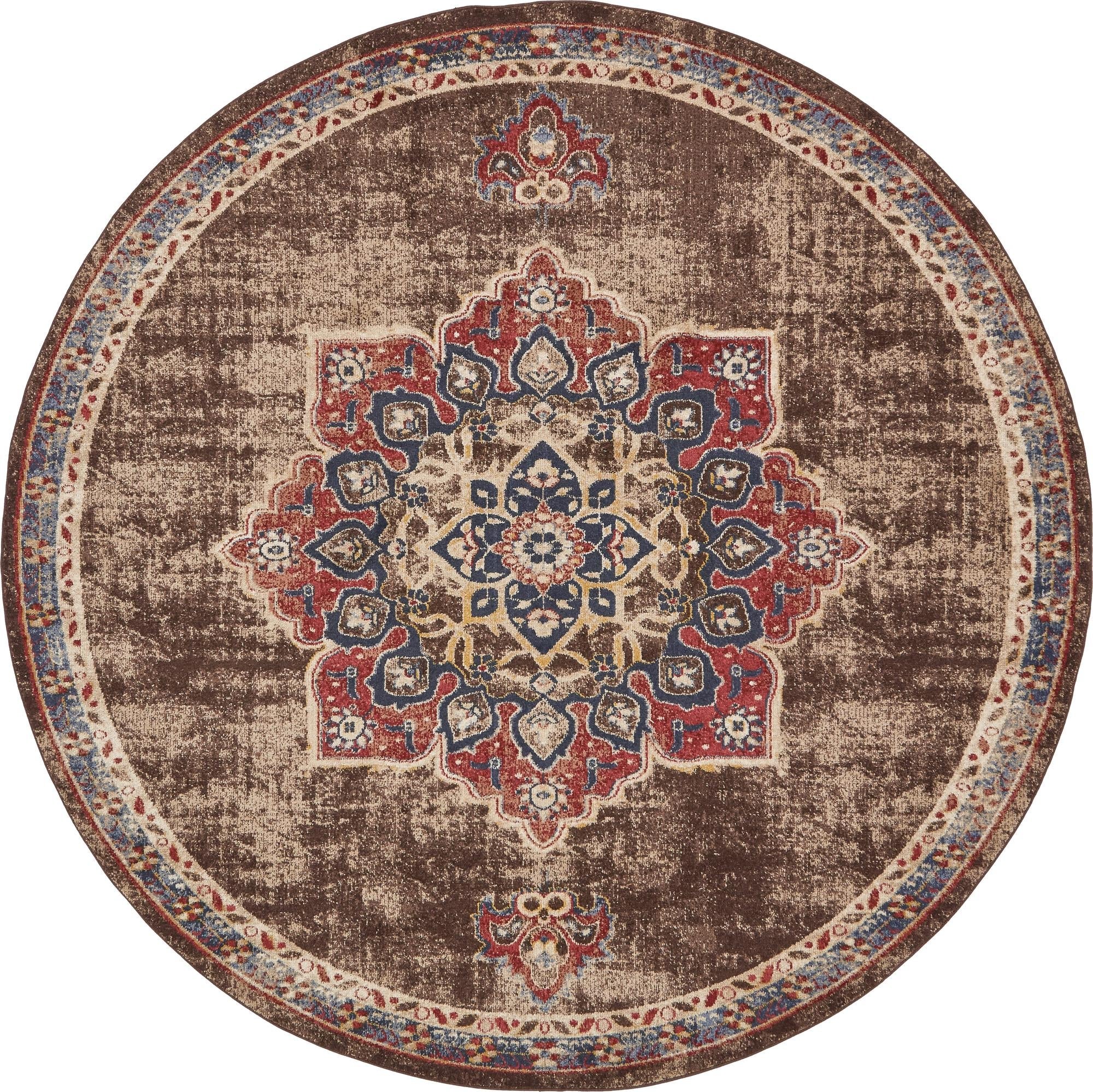 Eden Oasis Collection Area Rug -  Tranquility (Chocolate Brown)