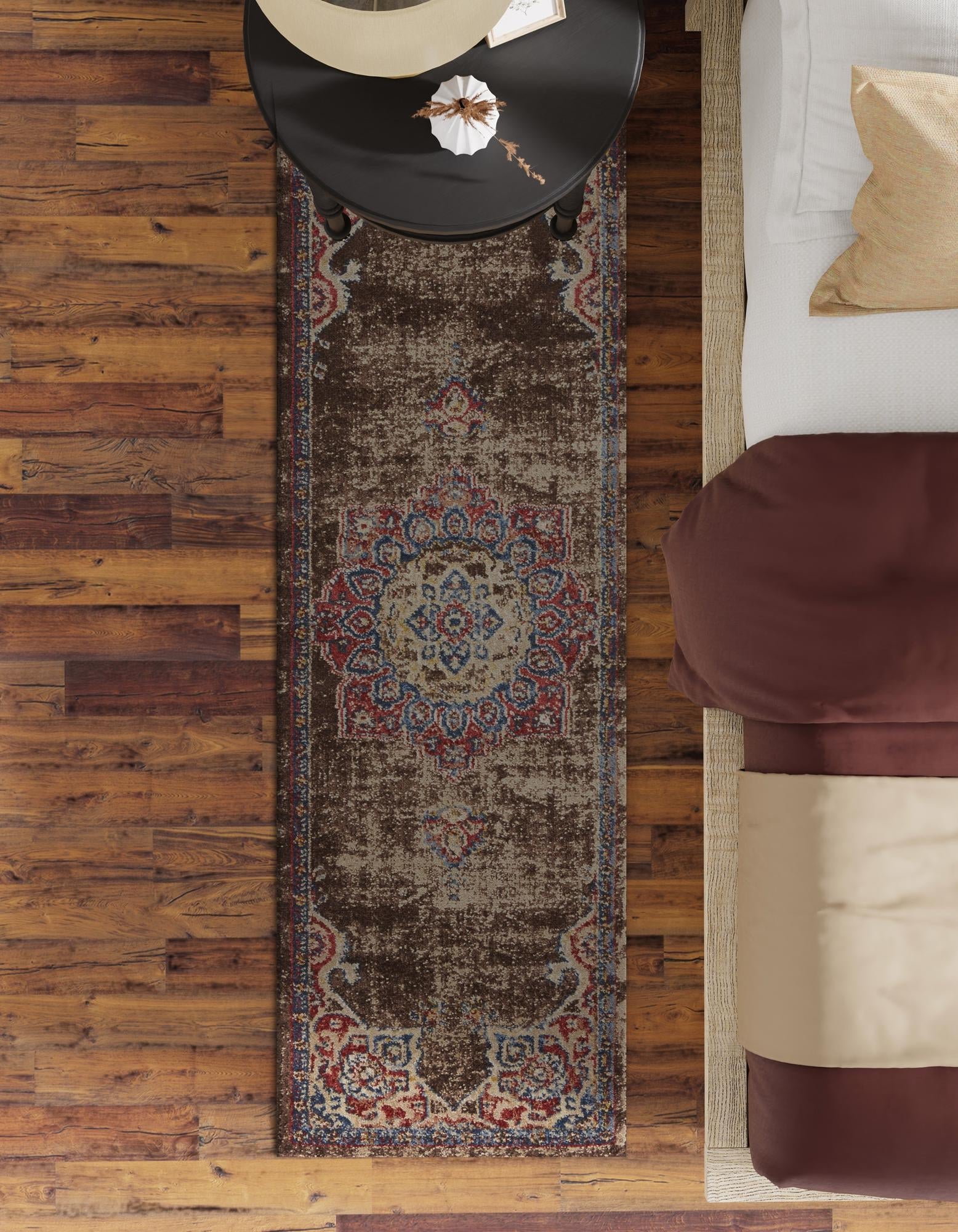 Eden Oasis Collection Area Rug -  Tranquility (Chocolate Brown)