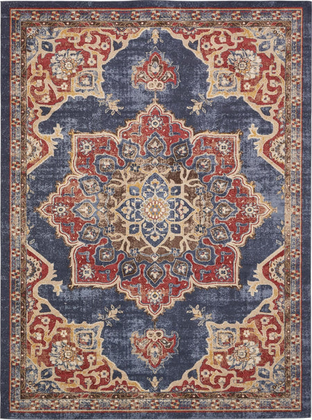 Eden Oasis Collection Area Rug -  Tranquility (Dark Blue)