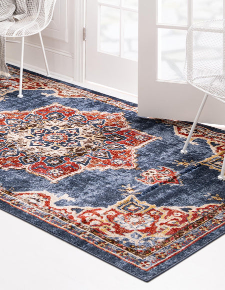 Eden Oasis Collection Area Rug -  Tranquility (Dark Blue)