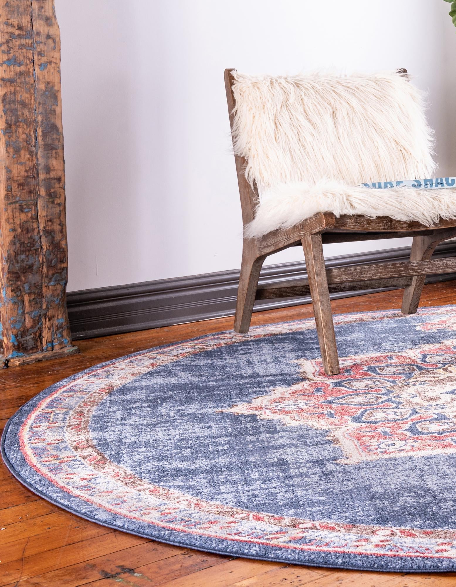 Eden Oasis Collection Area Rug -  Tranquility (Dark Blue)