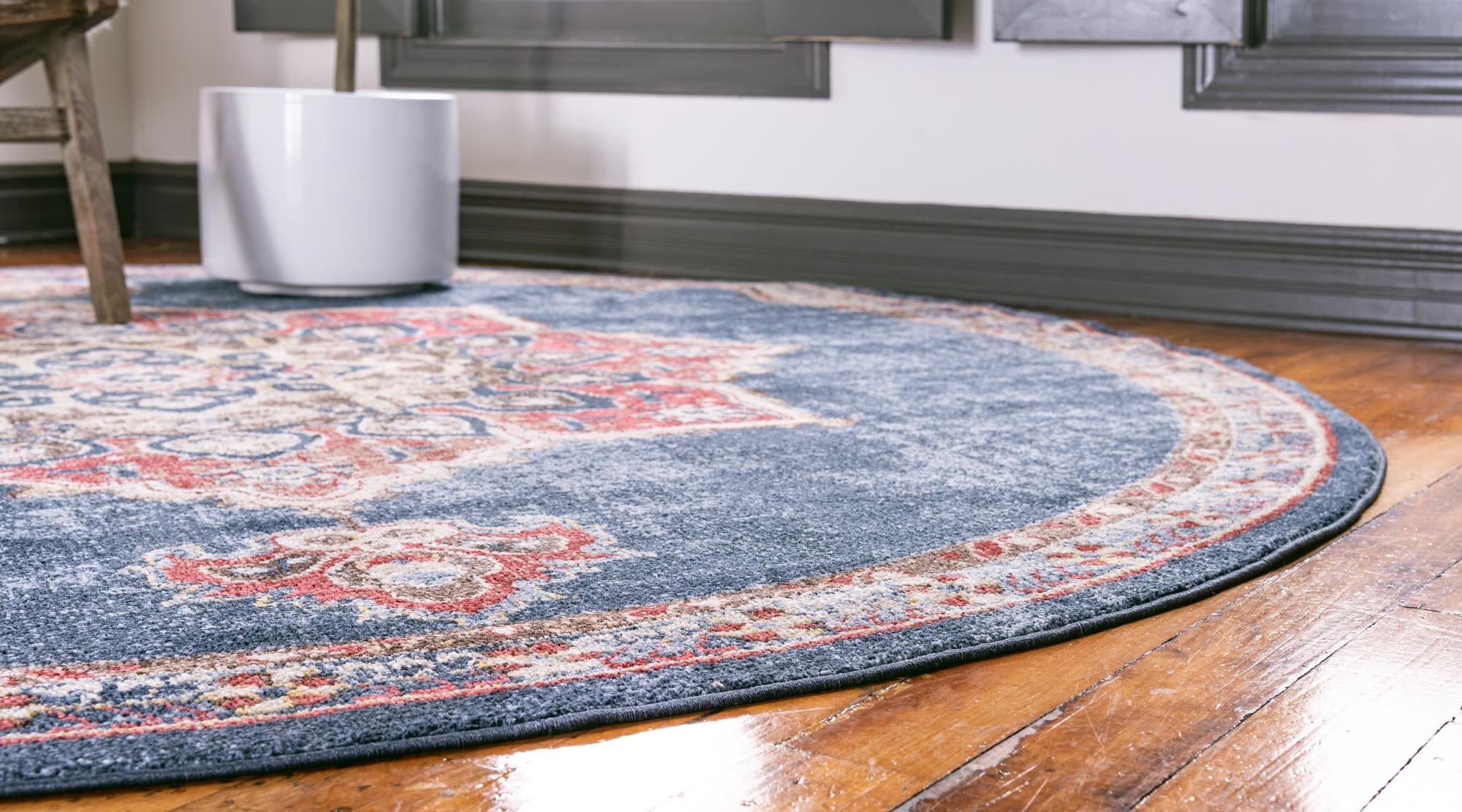 Eden Oasis Collection Area Rug -  Tranquility (Dark Blue)