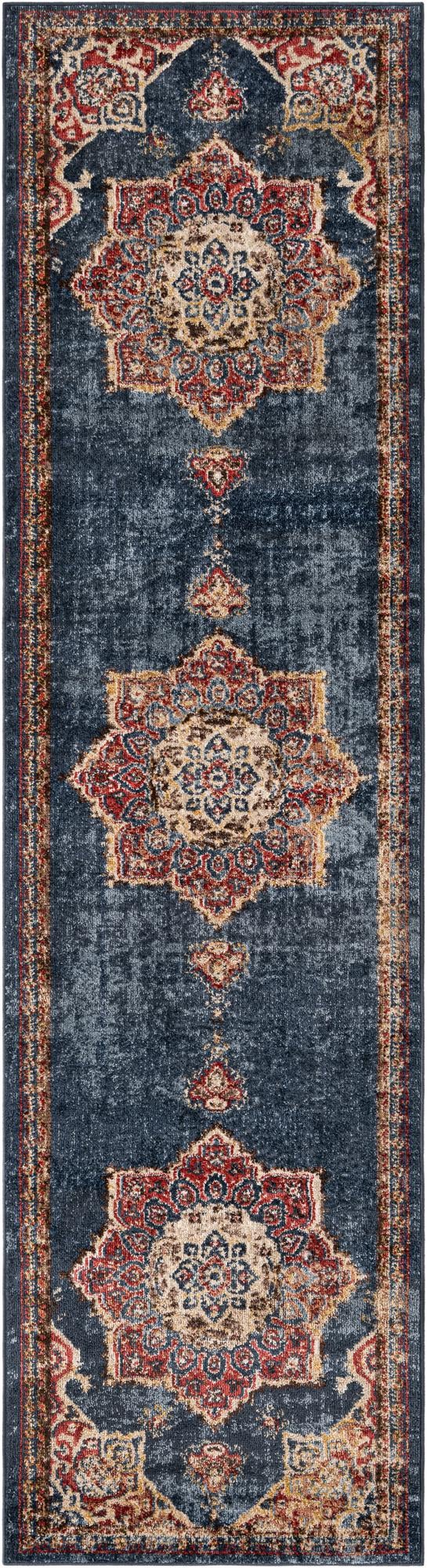 Eden Oasis Collection Area Rug -  Tranquility (Dark Blue)