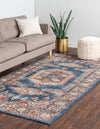 Eden Oasis Collection Area Rug -  Refuge (Blue) Rectangle Blue  lifestyle 3