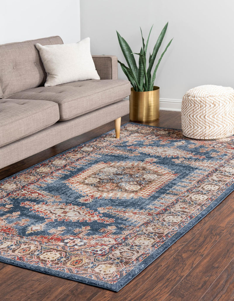 Eden Oasis Collection Area Rug -  Refuge (Blue) Rectangle Blue  lifestyle 3