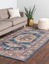 Eden Oasis Collection Area Rug -  Refuge (Dark Blue)