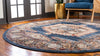 Eden Oasis Collection Area Rug -  Refuge (Blue) Round Blue  lifestyle 33