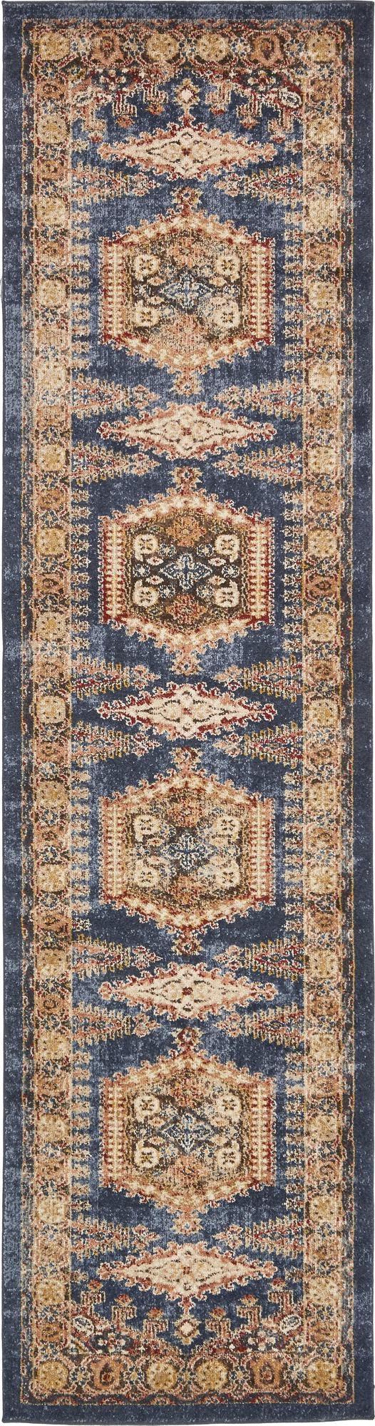 Eden Oasis Collection Area Rug -  Refuge (Blue) Runner Blue  lifestyle 19