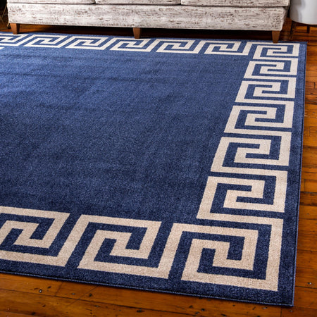 Aegean Labyrinth Collection Area Rug -  Santorini