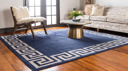 Aegean Labyrinth Collection Area Rug -  Santorini