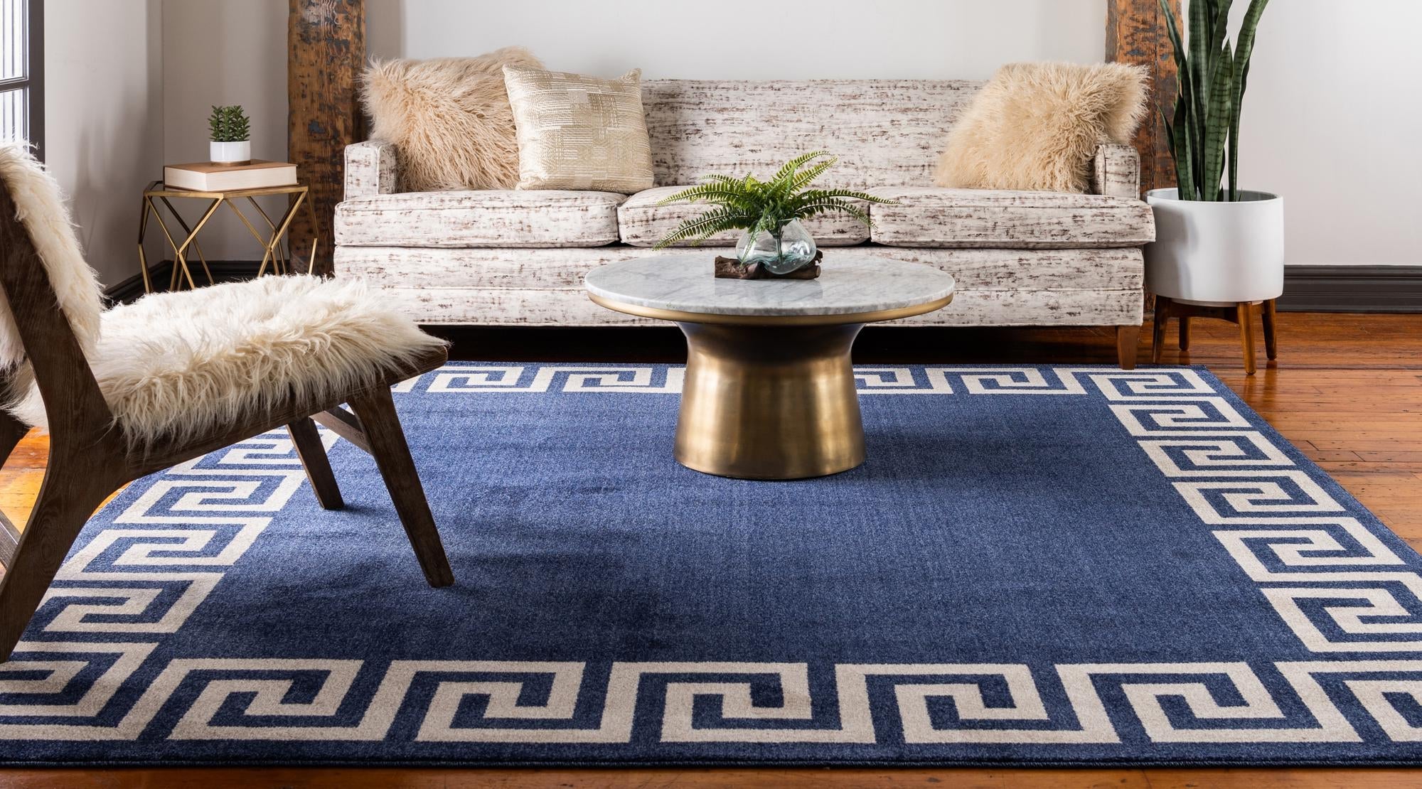 Aegean Labyrinth Collection Area Rug -  Santorini